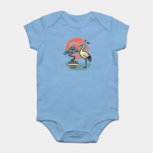 Japanese Bonsai and Crane Rising Sun Dojo Baby Bodysuit